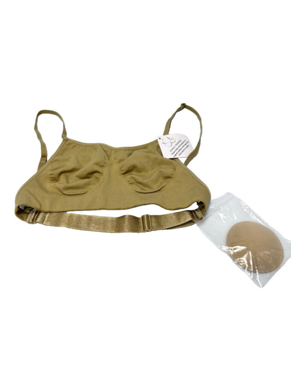 Womens Small Beige Backless Bra Low Back Dance Ballet Bra Convertible S